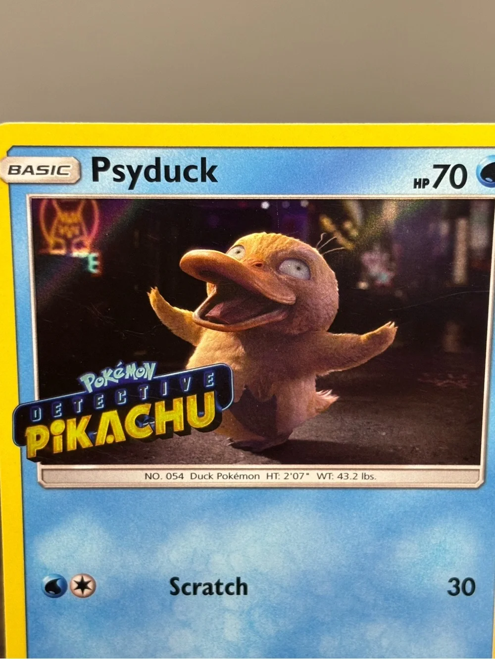 Psyduck SM199 Detective Pikachu Stamped Sun & Moon Black Star Promo Pokemon Card